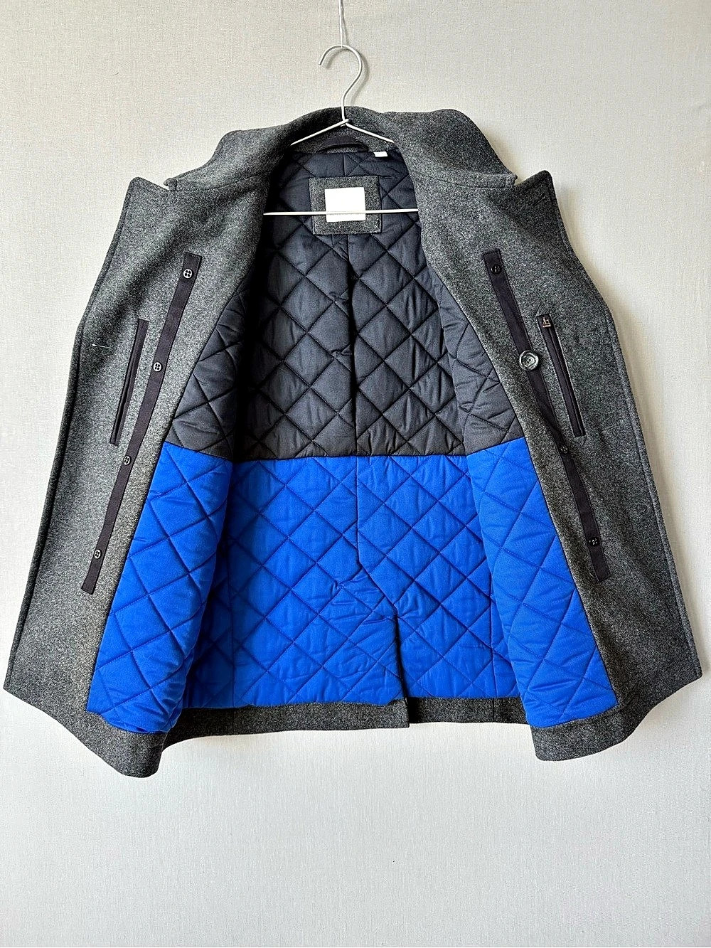 Boden Gray Wool Pea Coat with Quilted Lining - Very Warm - Like New - Picture 3 of 9